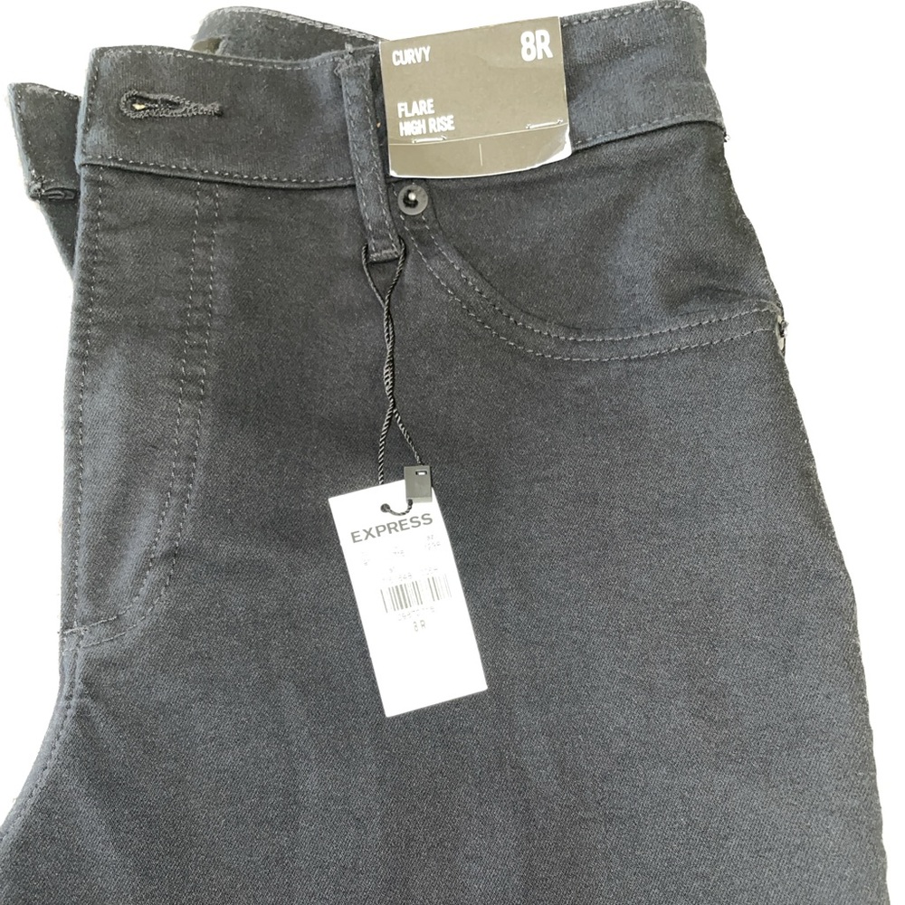 Express black flare jeans 8